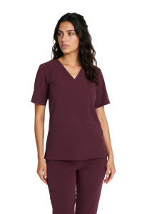 Dámské lékařské blůzy Basic Plum v čokoládové barvě