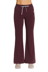 Dámské zdravotní kalhoty FLARE SCRUBS Basic Plum in CHOCOLATE