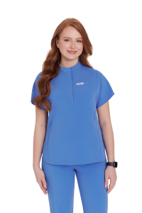 Bluzka medyczna damska scrubs Basic Flex ROYAL BLUE