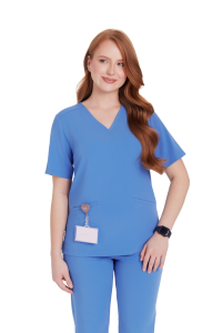 Bluzka medyczna damska SCRUBS Basic ROYAL BLUE
