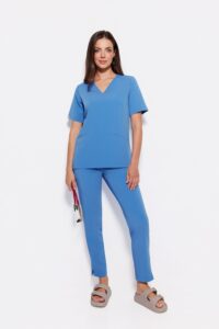 Női orvosi blúz SCRUBS Basic ROYAL BLUE Basic női orvosi blúz