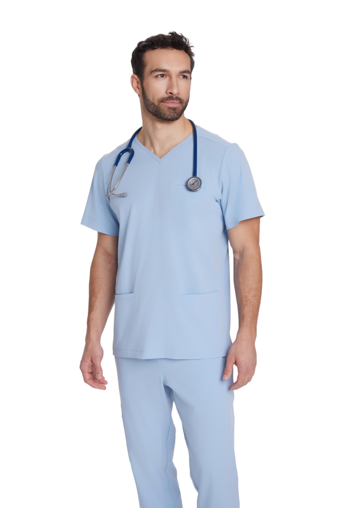 Pánská lékařská blůza Scrubs Basic CRYSTAL BLUE