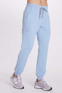 Spodnie medyczne męskie joggery scrubs Basic CRYSTAL BLUE
