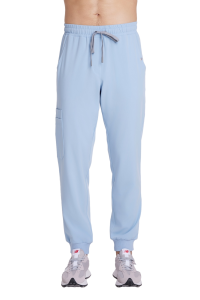 Spodnie medyczne męskie joggery scrubs Basic CRYSTAL BLUE