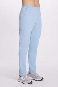 Spodnie medyczne męskie PROSTE scrubs Basic CRYSTAL BLUE