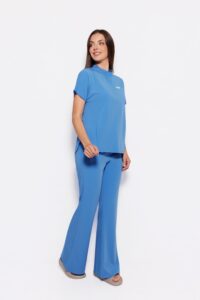 Női orvosi nadrág FLARE műtősnadrág Basic ROYAL BLUE