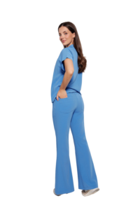Női orvosi nadrág FLARE műtősnadrág Basic ROYAL BLUE