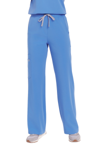 Spodnie medyczne damskie SZEROKIE SCRUBS Basic ROYAL BLUE