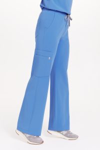 Spodnie medyczne damskie SZEROKIE SCRUBS Basic ROYAL BLUE