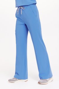 Spodnie medyczne damskie SZEROKIE SCRUBS Basic ROYAL BLUE