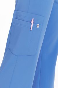 Spodnie medyczne damskie SZEROKIE SCRUBS Basic ROYAL BLUE