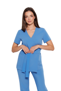 Women’s short sleeve medical envelope tunic Basic ROYAL BLUE