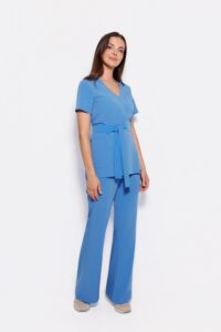 Women’s short sleeve medical envelope tunic Basic ROYAL BLUE