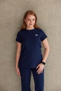 Dámská zdravotnická blůza Scrubs Basic Slim GRANAT