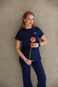 Dámská zdravotnická blůza Scrubs Basic Slim GRANAT
