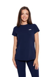 Női orvosi blúz, Basic Slim GRANAT