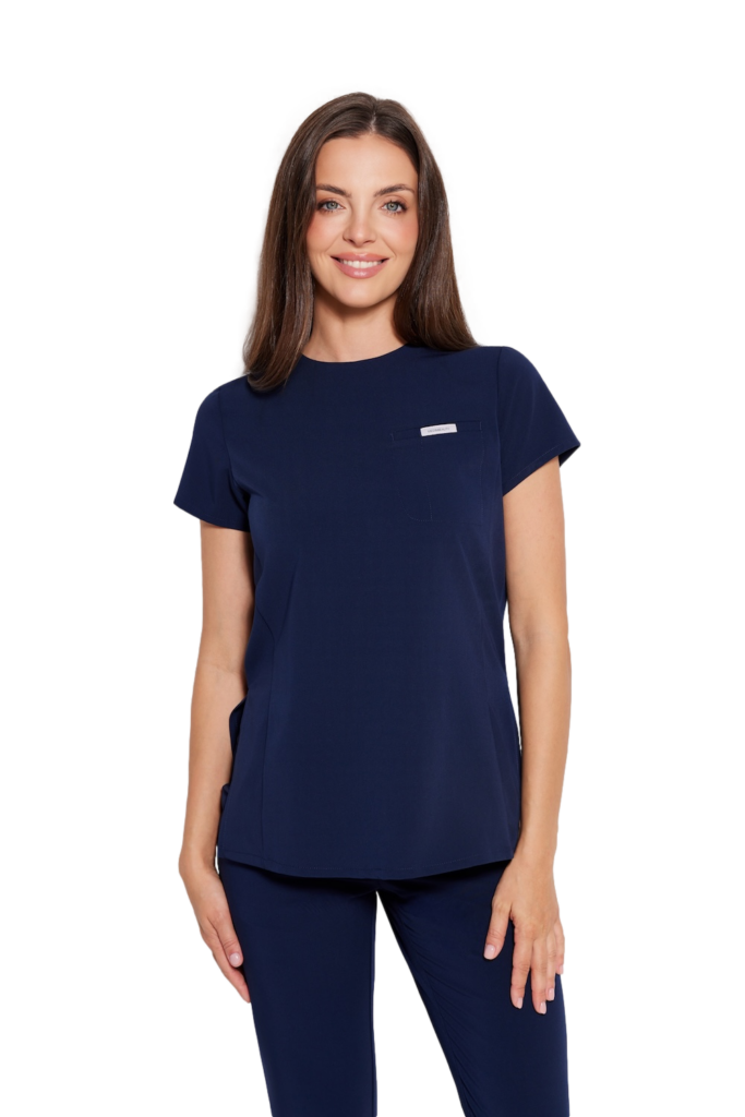 Dámska lekárska blúzka Scrubs Basic Slim GRANAT