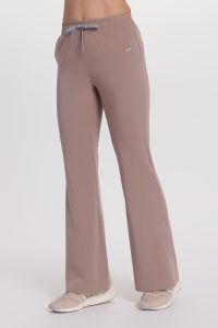 Spodnie medyczne damskie FLARE scrubs Basic CAPPUCCINO