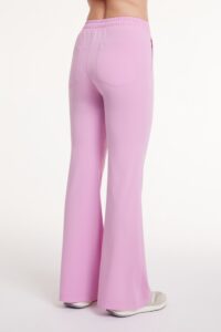 Dámske lekárske nohavice FLARE scrubs Basic BUBBLEGUM