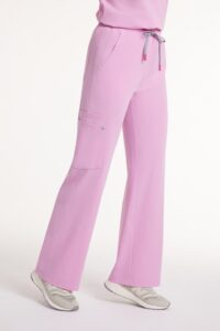 Dámské lékařské kalhoty ŠIROKÉ SCRUBS Basic BUBBLEGUM