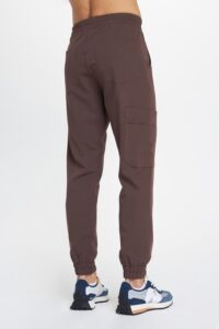 Spodnie medyczne męskie joggery scrubs Basic CHOCOLATE