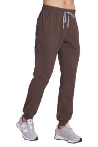 Spodnie medyczne męskie joggery scrubs Basic CHOCOLATE