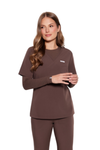 Longsleeve medyczny damski CHOCOLATE